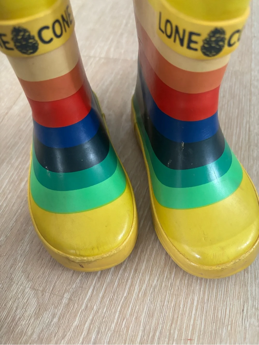 🌈 LONE CONE Kids Rainbow Rain Boots 🌧️